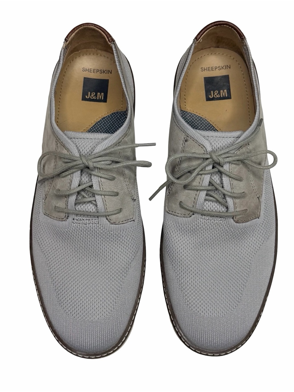 Johnston & Murphy Sheepskin‎ Grey Knit Sneaker